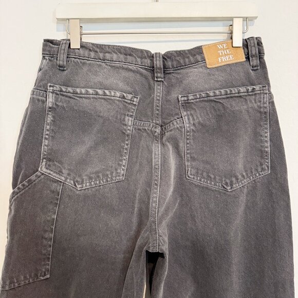 We The Free Denim Tinsley Baggy High Rise Straight Utility Jeans Free People 30 - Picture 10 of 12